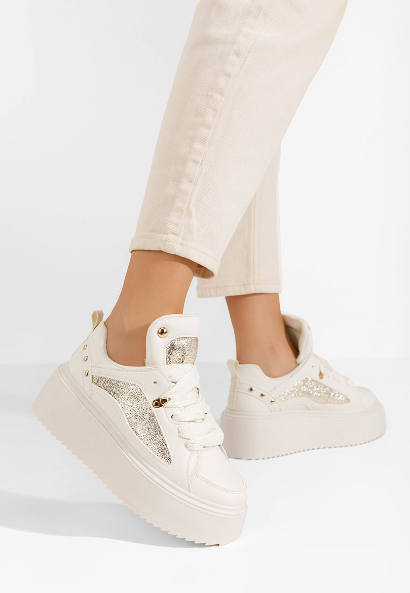 Litene bézs telitalpú platform sneaker