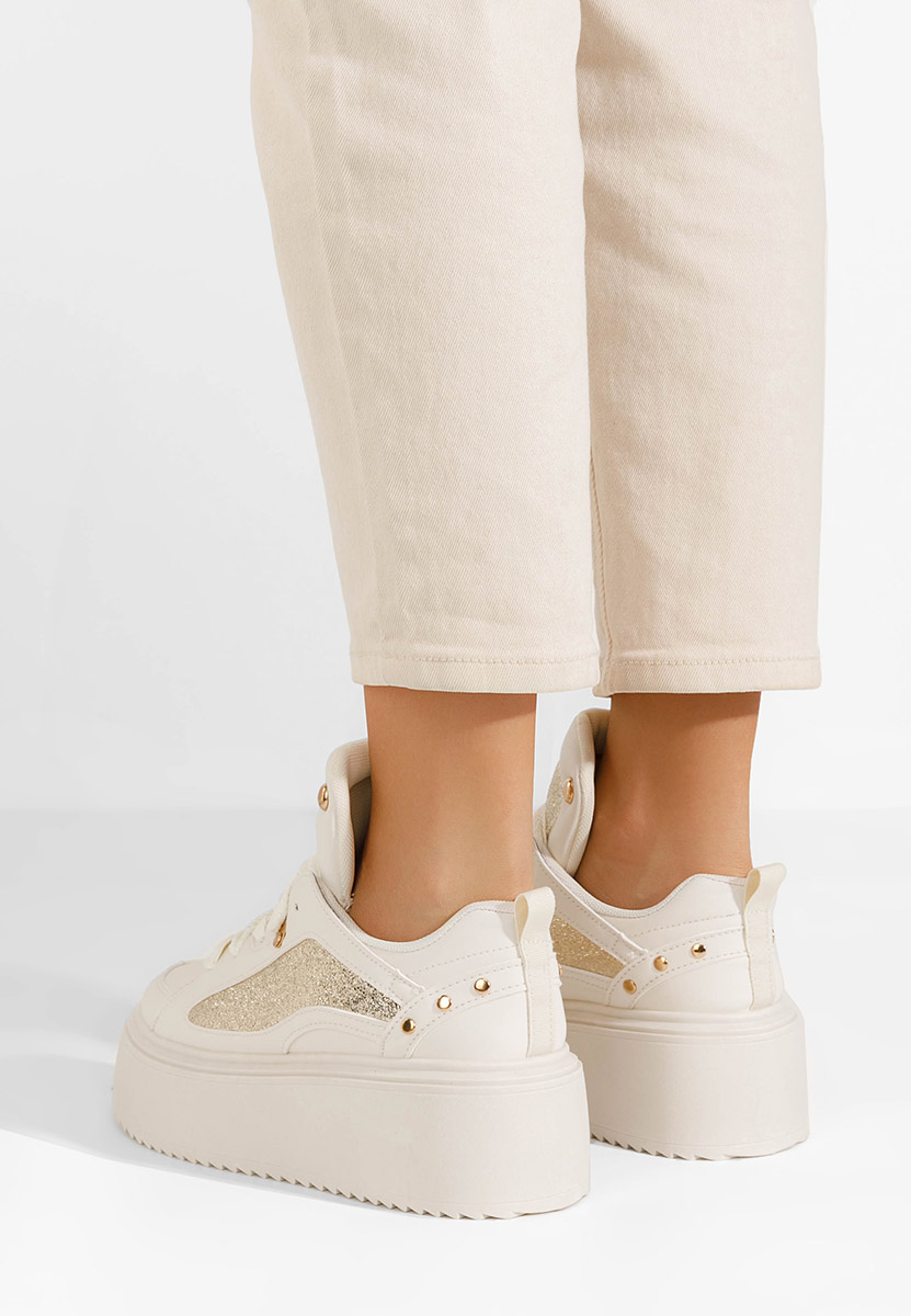 Litene bézs telitalpú platform sneaker