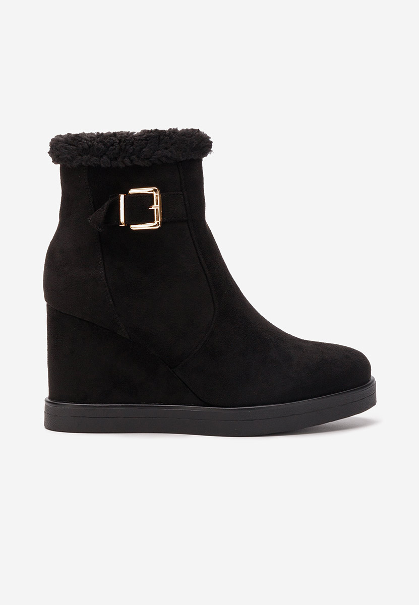 Biannca v2 fekete női platform bokacsizma 