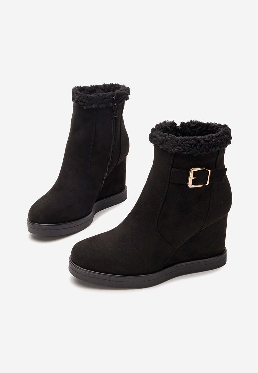 Biannca v2 fekete női platform bokacsizma 