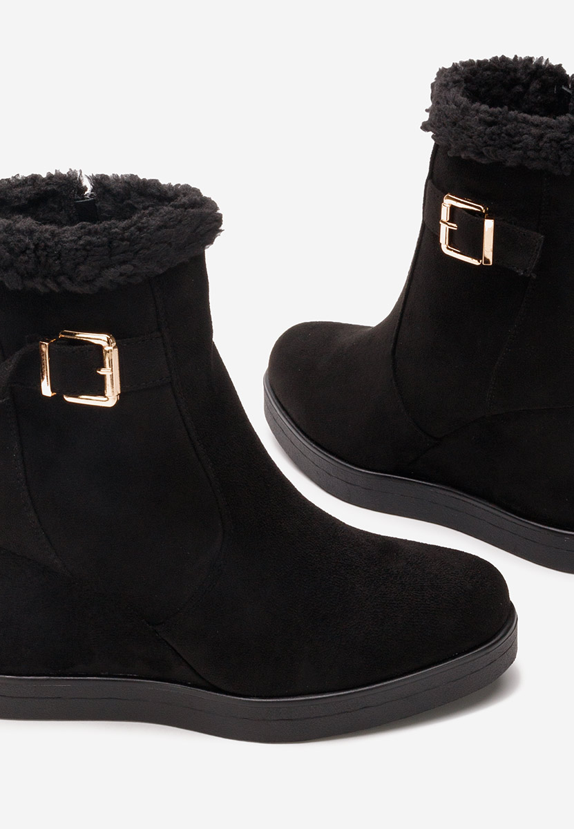 Biannca v2 fekete női platform bokacsizma 