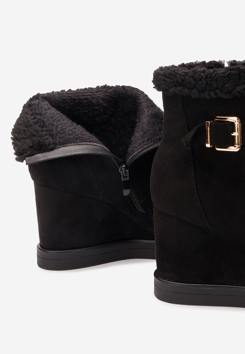 Biannca v2 fekete női platform bokacsizma 