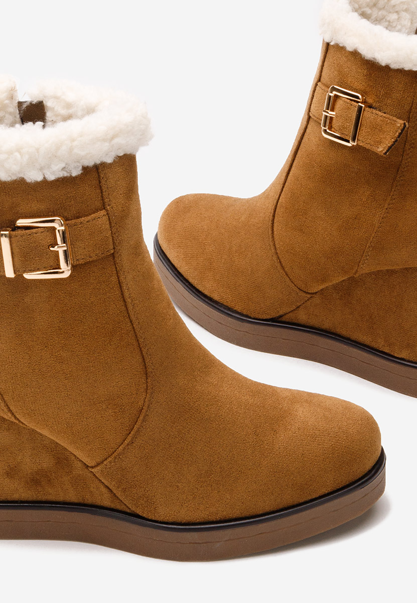 Biannca v2 camel női platform bokacsizma 