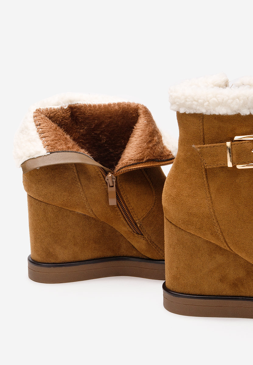 Biannca v2 camel női platform bokacsizma 