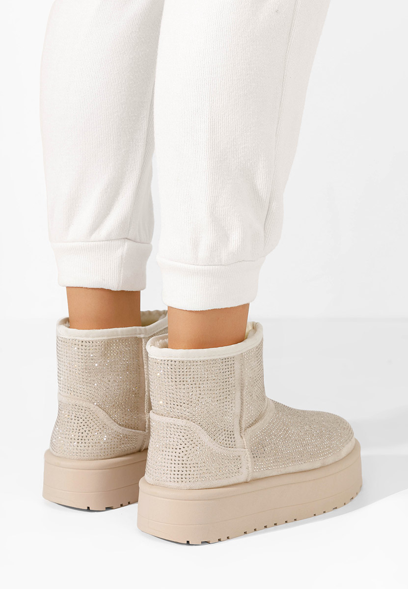 Feyna bézs női téli csizma