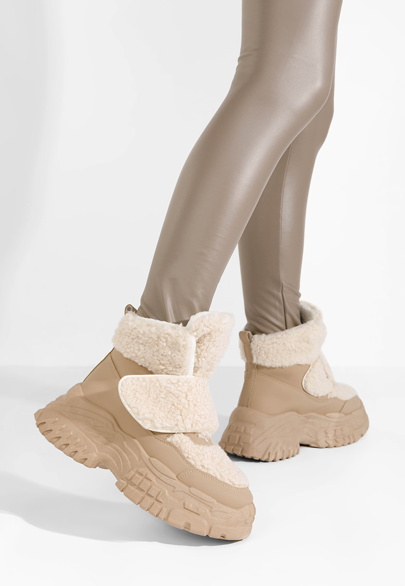 Comino khaki női téli tornacipők