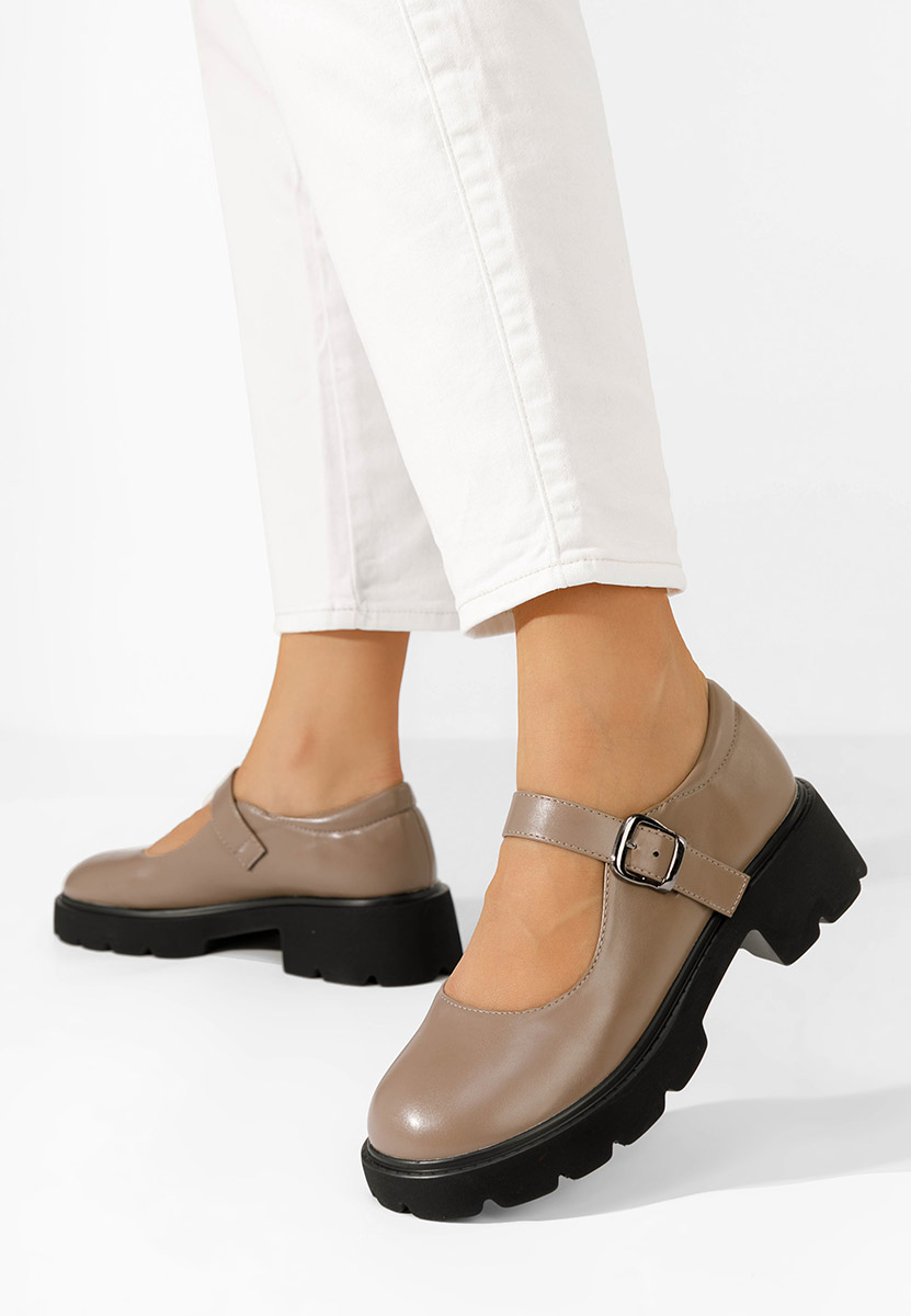 Anghela v2 khaki női belebújós cipő