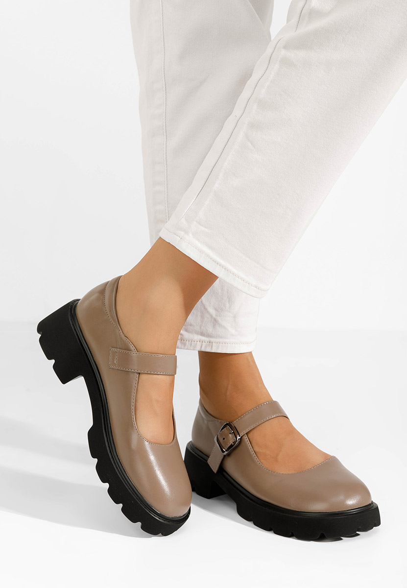 Anghela v2 khaki női belebújós cipő