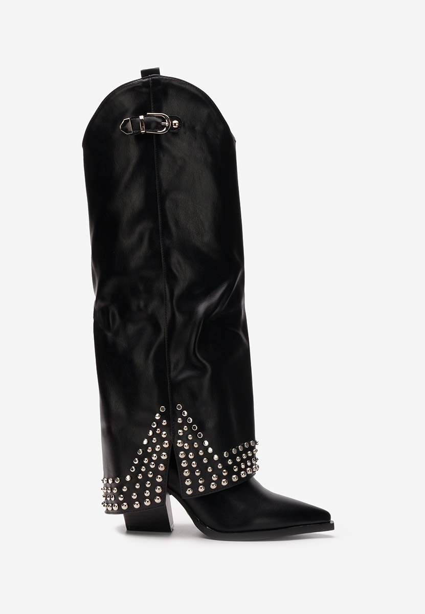 Raffaela v2 fekete magassarkú csizma