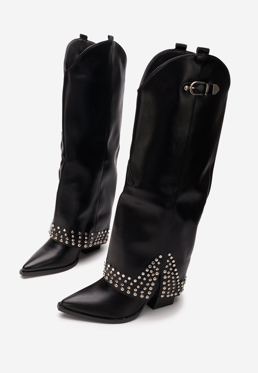 Raffaela v2 fekete magassarkú csizma