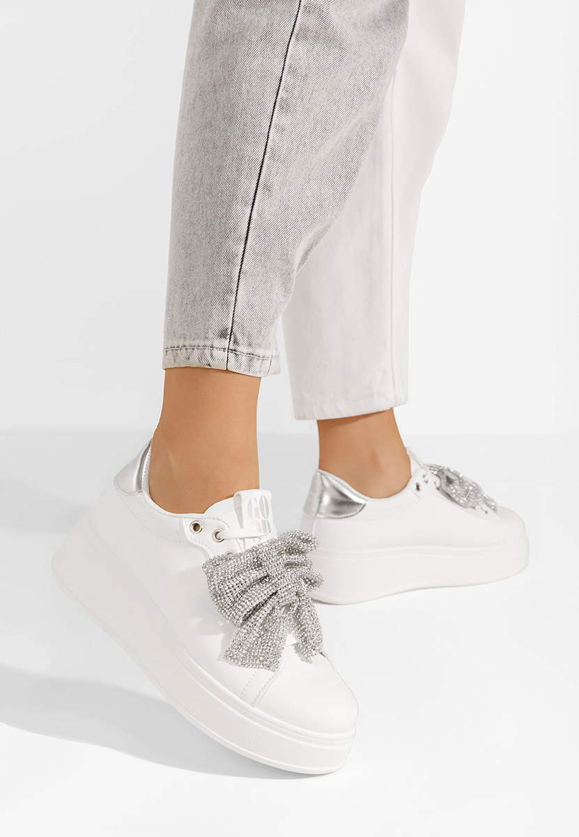Hermila fehér telitalpú platform sneaker