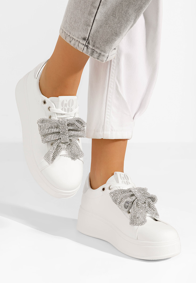 Hermila fehér telitalpú platform sneaker