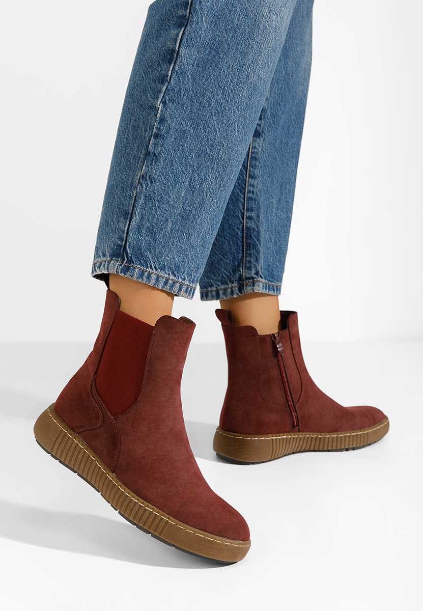 Sheela piros chelsea bokacsizma