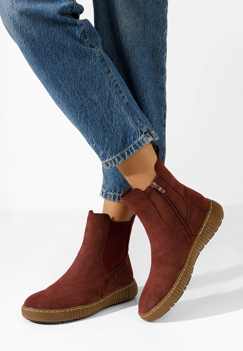 Sheela piros chelsea bokacsizma