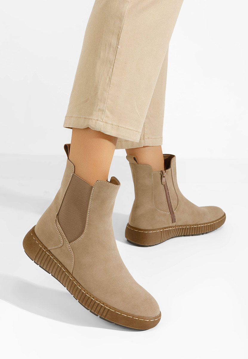 Sheela khaki chelsea bokacsizma