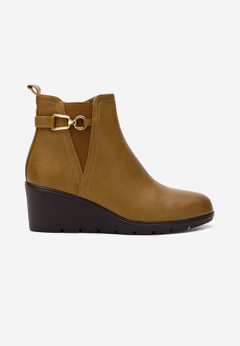 Ostara v2 khaki női platform bokacsizma 