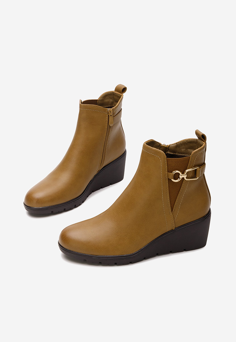 Ostara v2 khaki női platform bokacsizma 