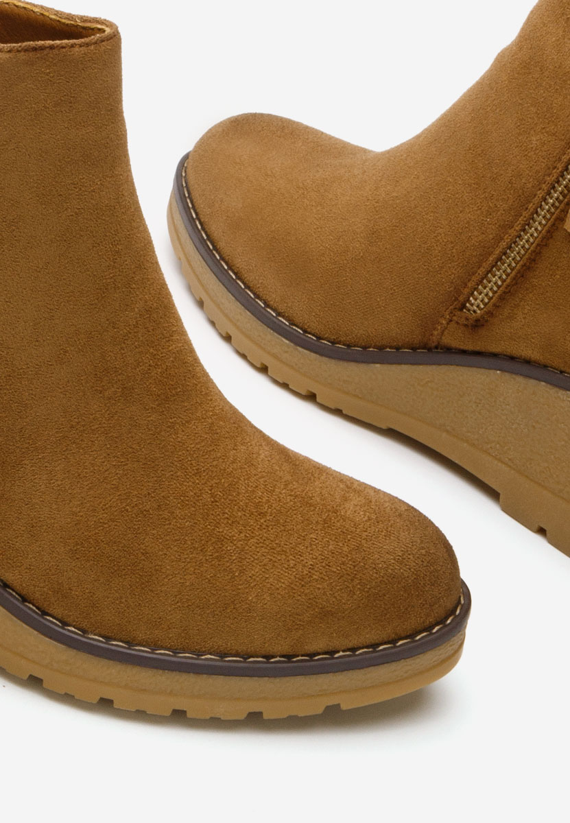 Ellen khaki női platform bokacsizma 