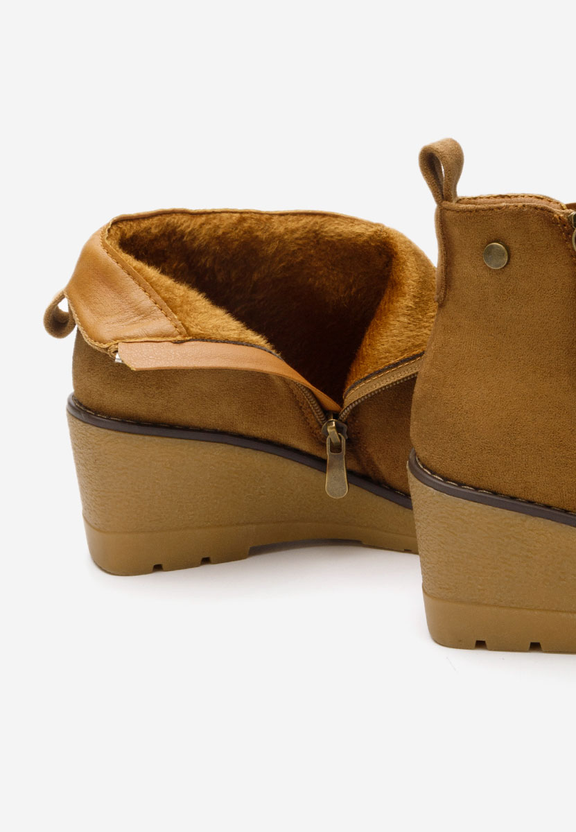 Ellen khaki női platform bokacsizma 