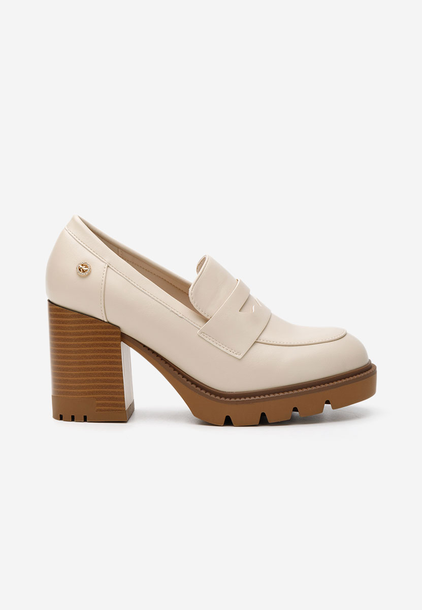 Delora bézs női loafer cipő
