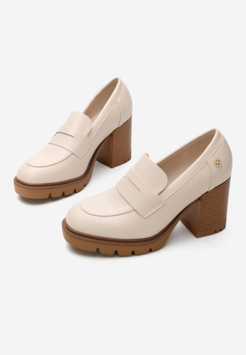 Delora bézs női loafer cipő