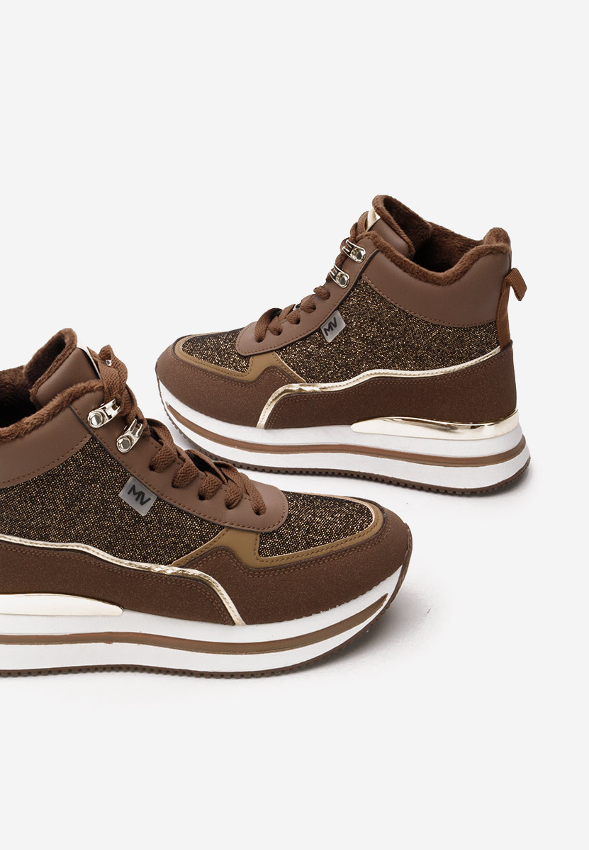 Cindya barna női téli tornacipők