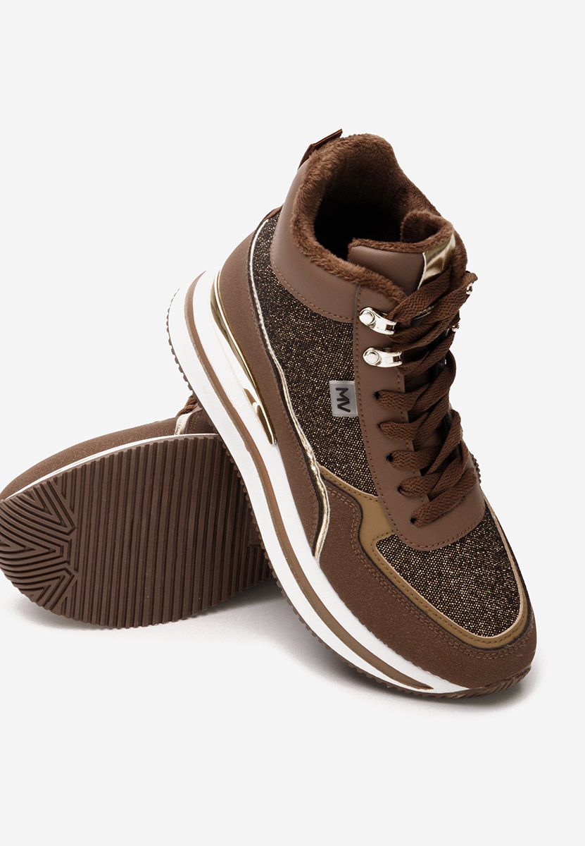 Cindya barna női téli tornacipők