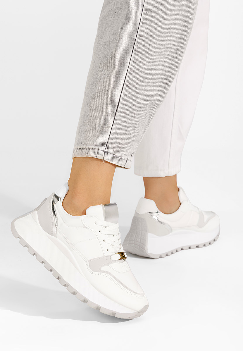 Vivianna fehér telitalpú platform sneaker