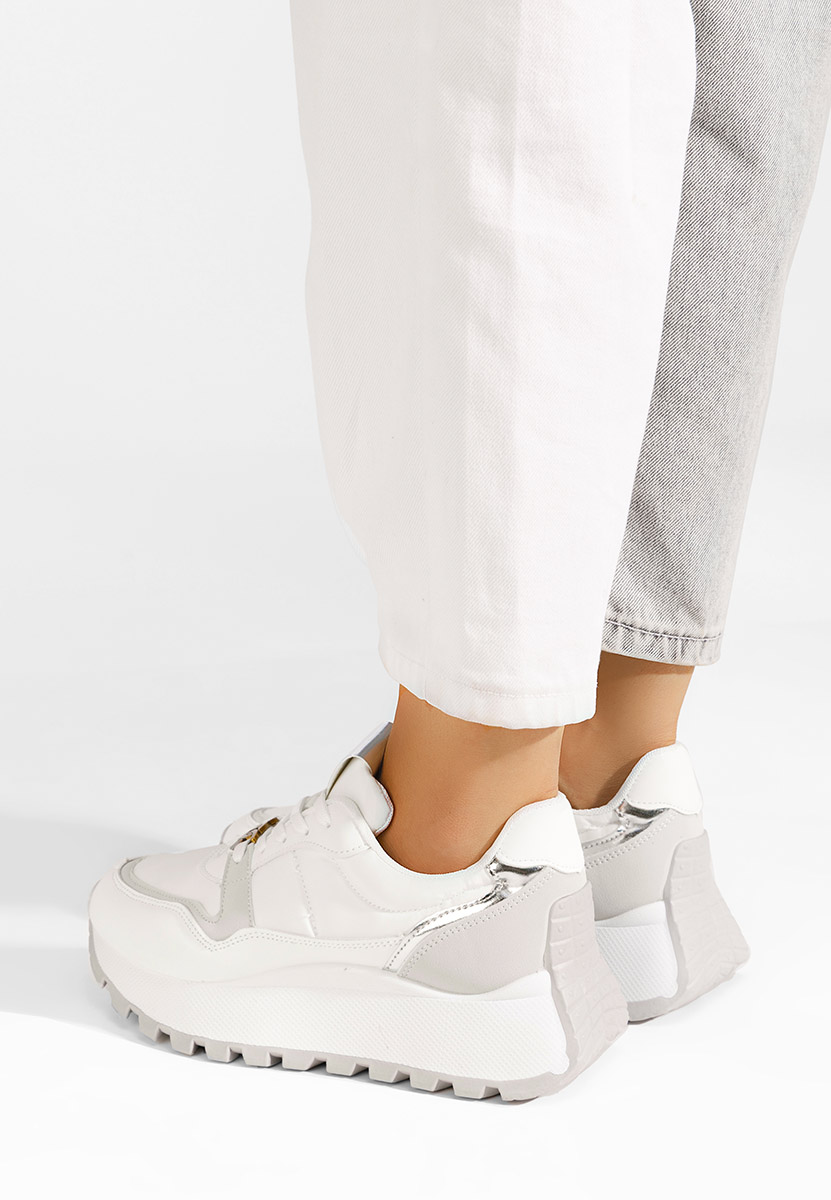 Vivianna fehér telitalpú platform sneaker