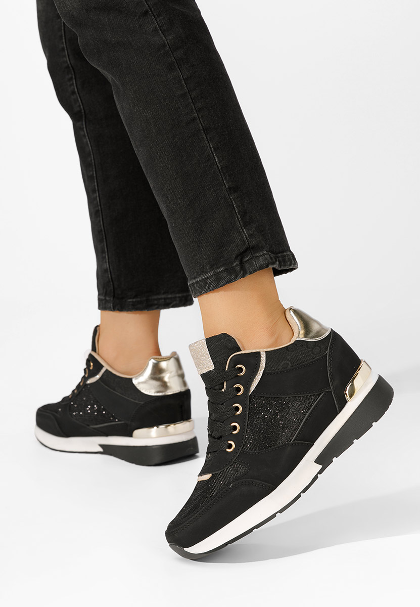 Kali fekete platform tornacipő 