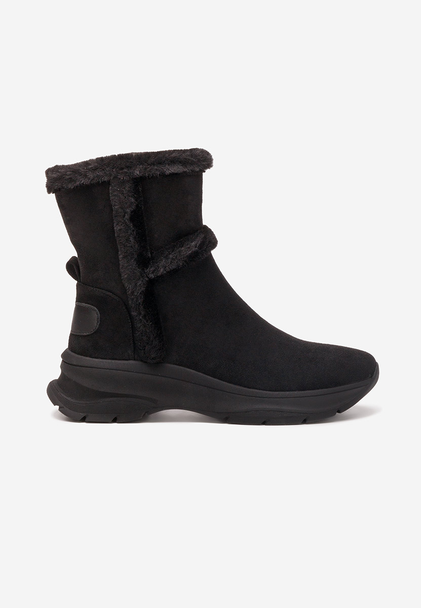 Overall fekete női téli bokacipő