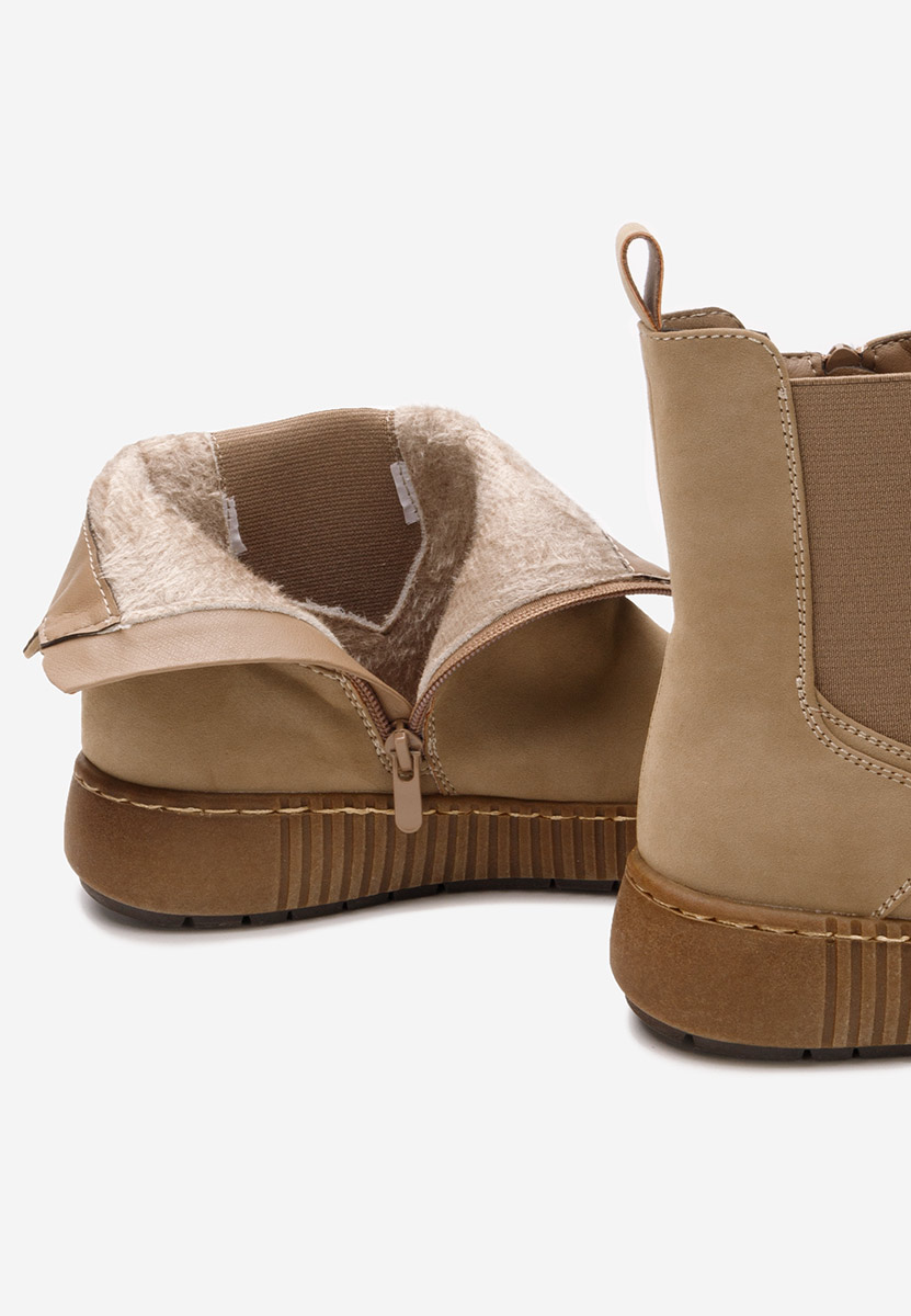 Sheela khaki chelsea bokacsizma