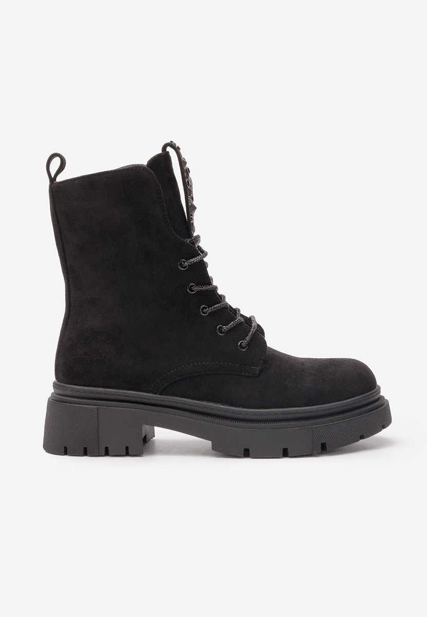 Kasie fekete női telitalpú bakancs