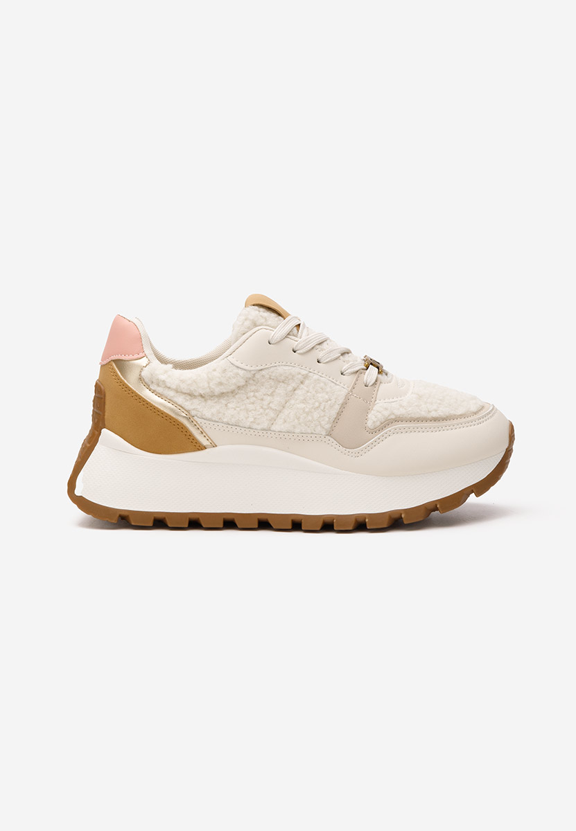 Vivianna v2 bézs telitalpú platform sneaker