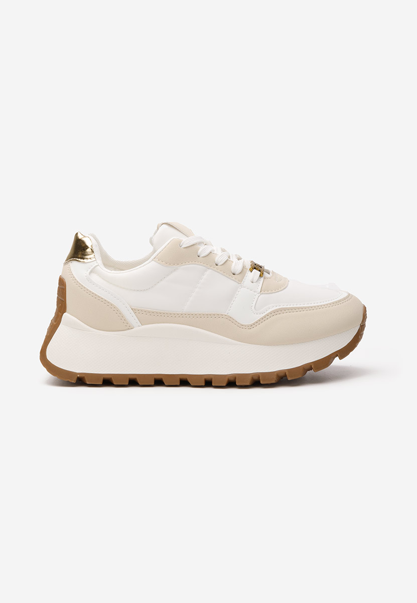 Vivianna bézs telitalpú platform sneaker