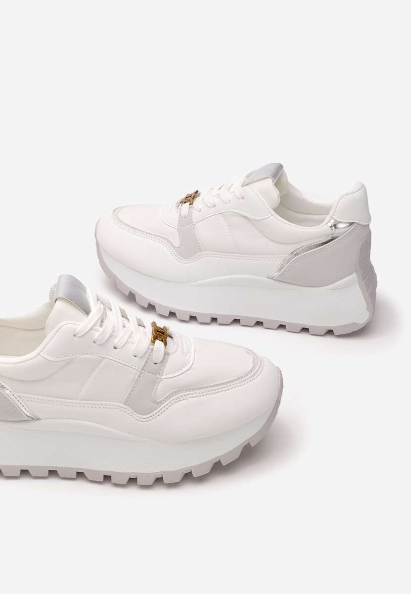 Vivianna fehér telitalpú platform sneaker