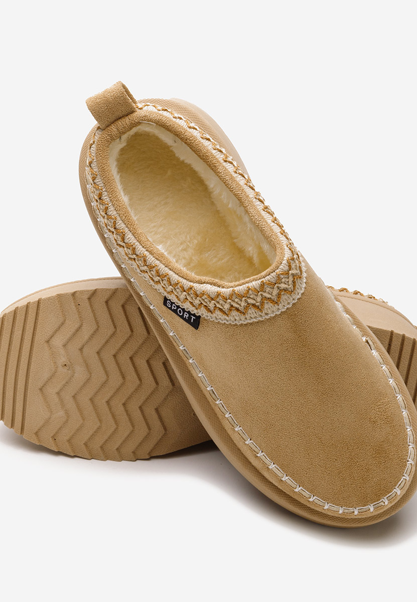 Malka khaki telitalpú platform papucs