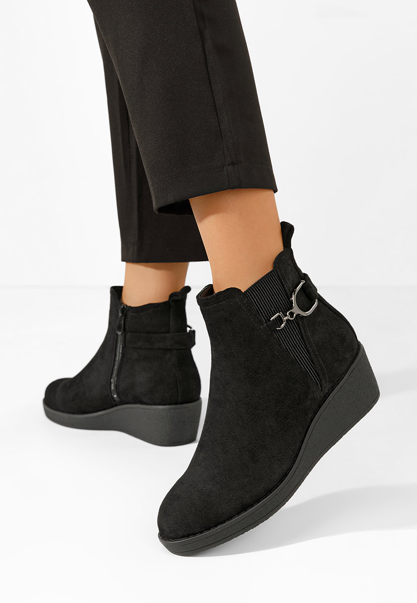 Sherilyne fekete platform bokacsizma