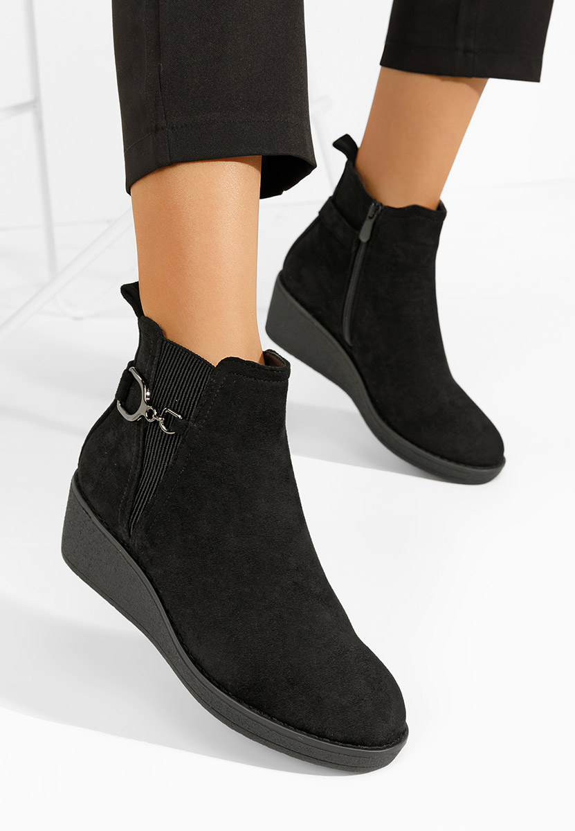 Sherilyne fekete platform bokacsizma