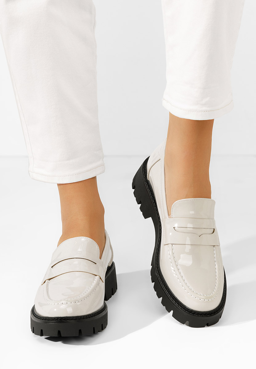 Zampa ne bézs női telitalpú mokaszín