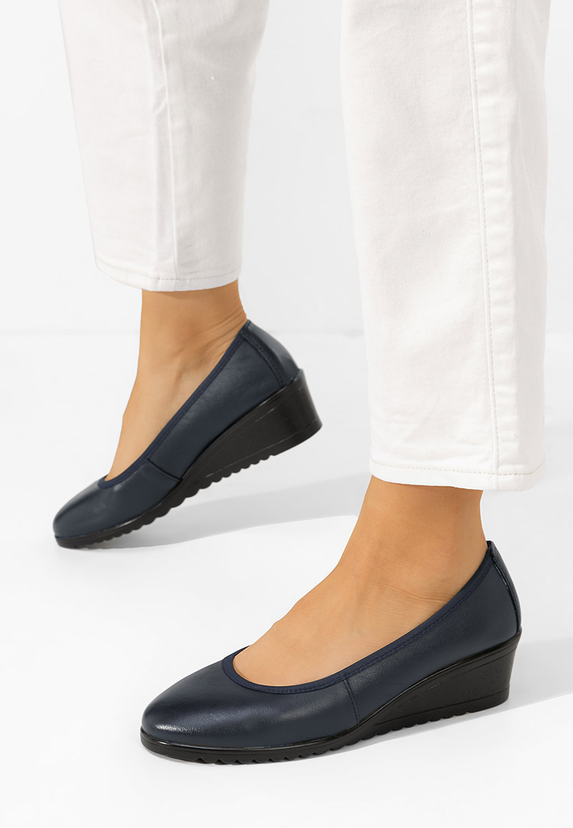 Josmia tengerészkék platform cipők