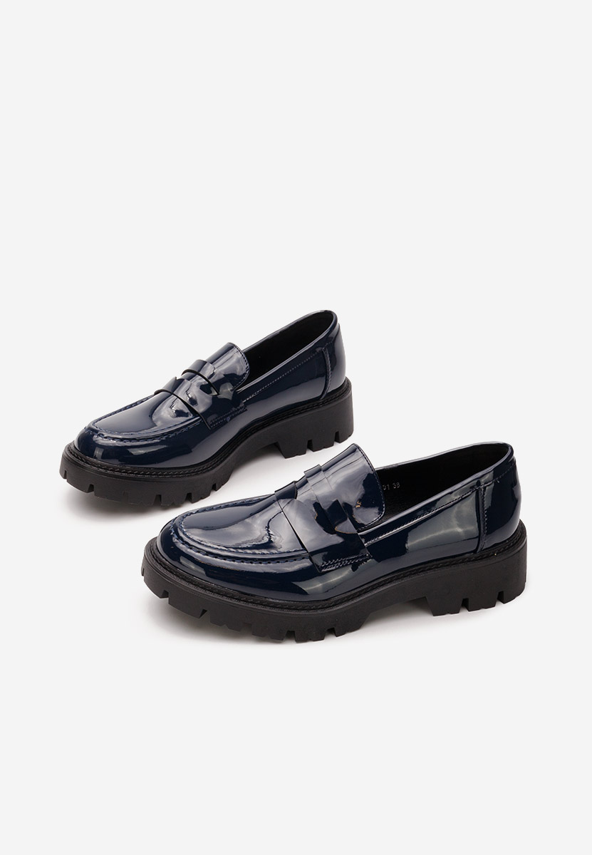 Zampa tengerészkék női telitalpú mokaszín