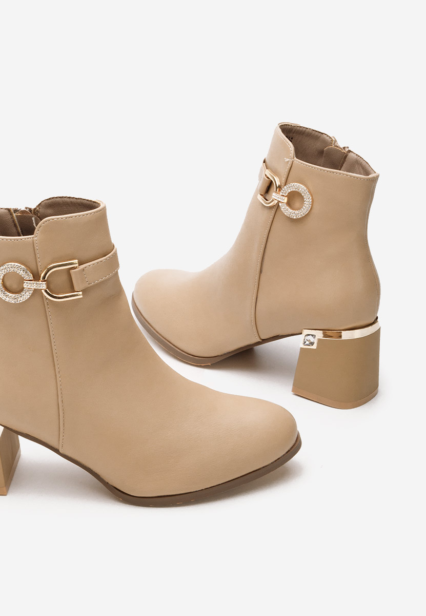 Margie khaki elegáns női bokacsizma