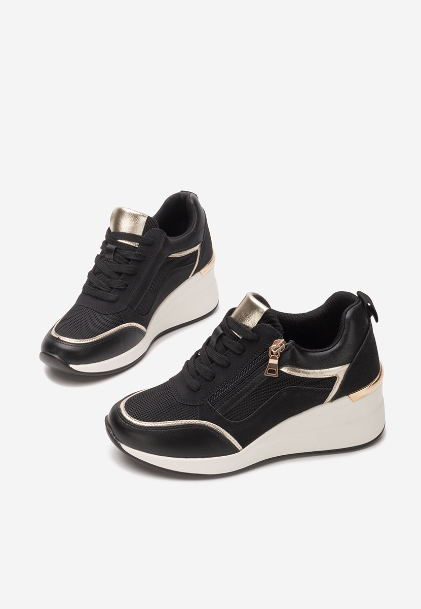 Kalista fekete platform sneaker cipő 