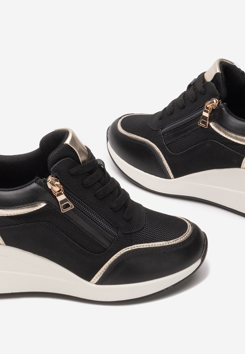 Kalista fekete platform sneaker cipő 