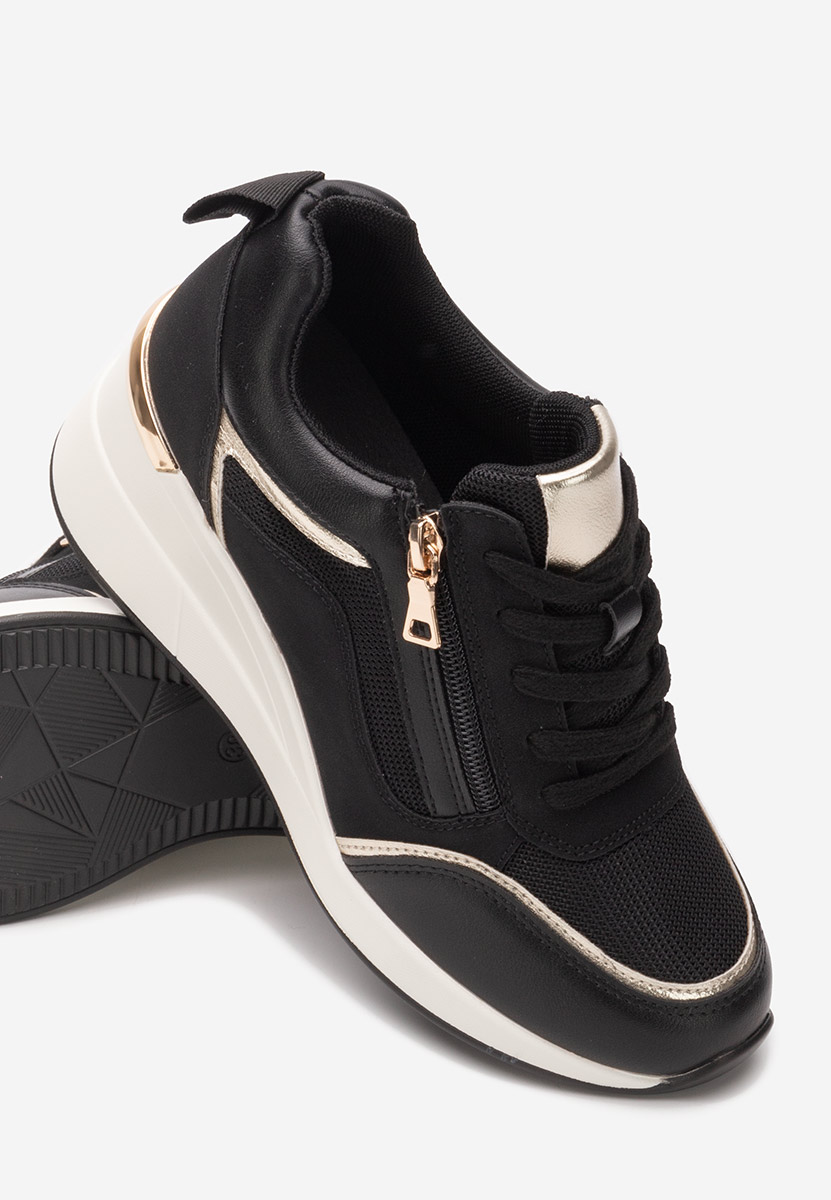 Kalista fekete platform sneaker cipő 