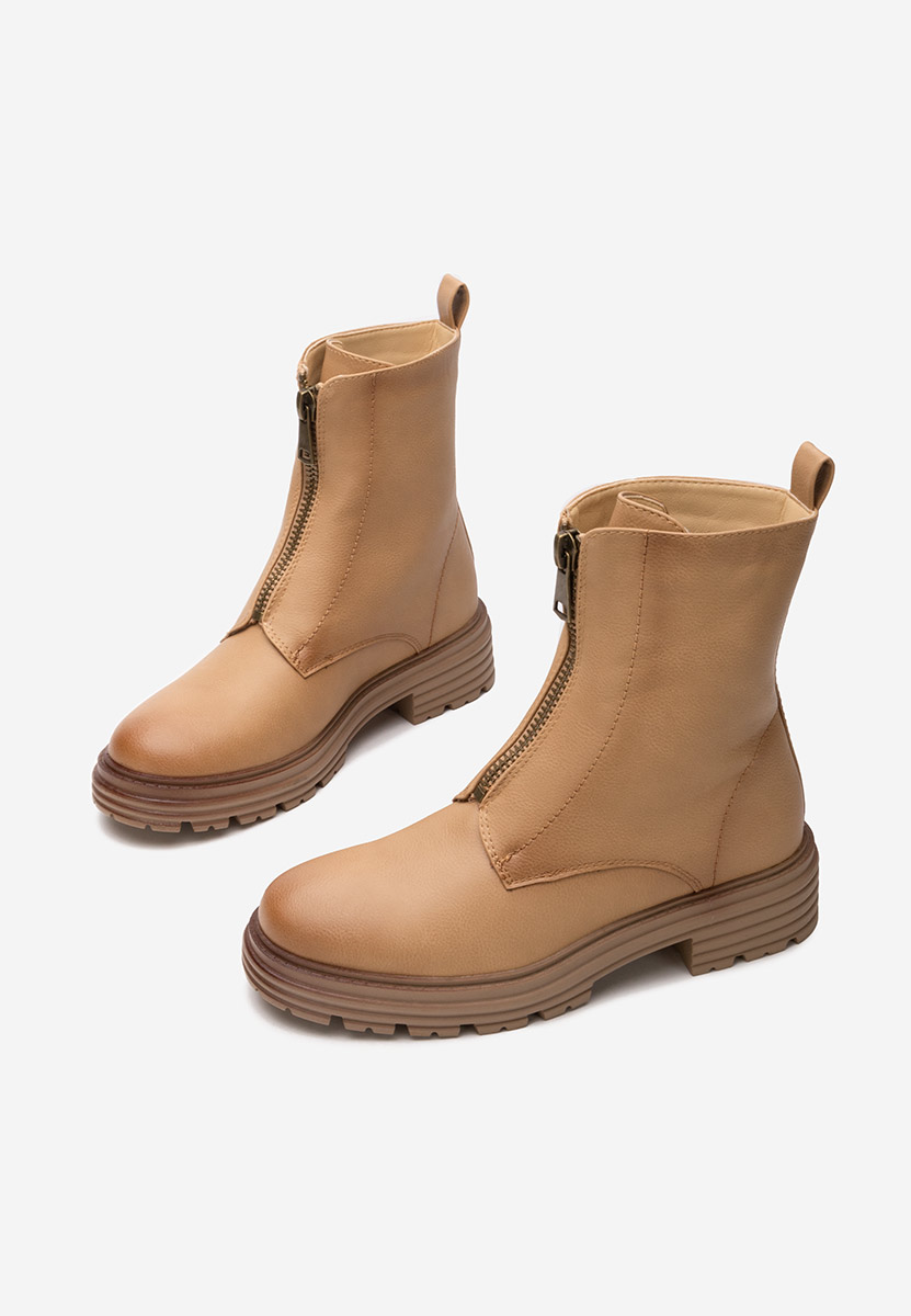 Sook khaki női bokacsizma
