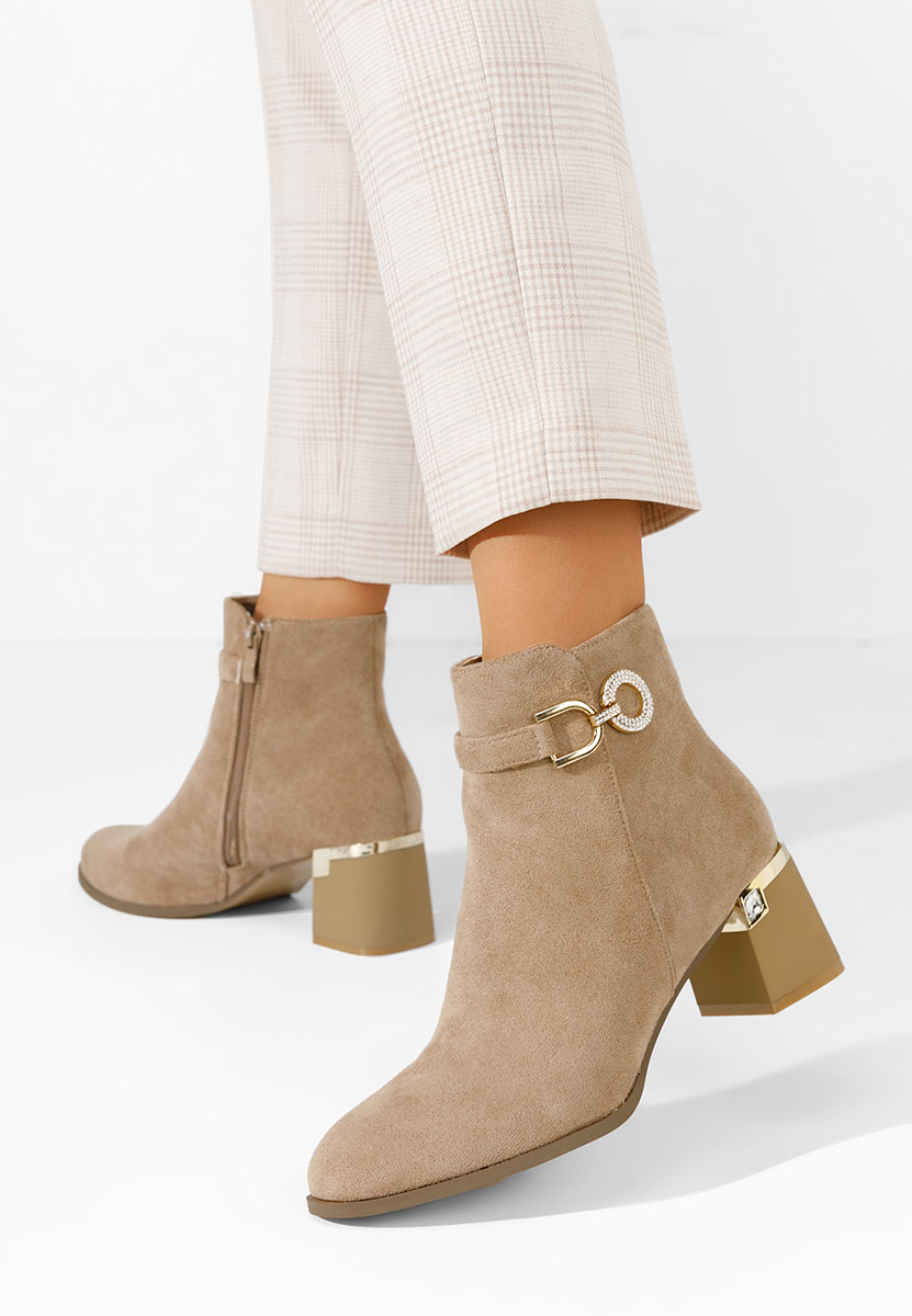 Margie v2 khaki elegáns női bokacsizma