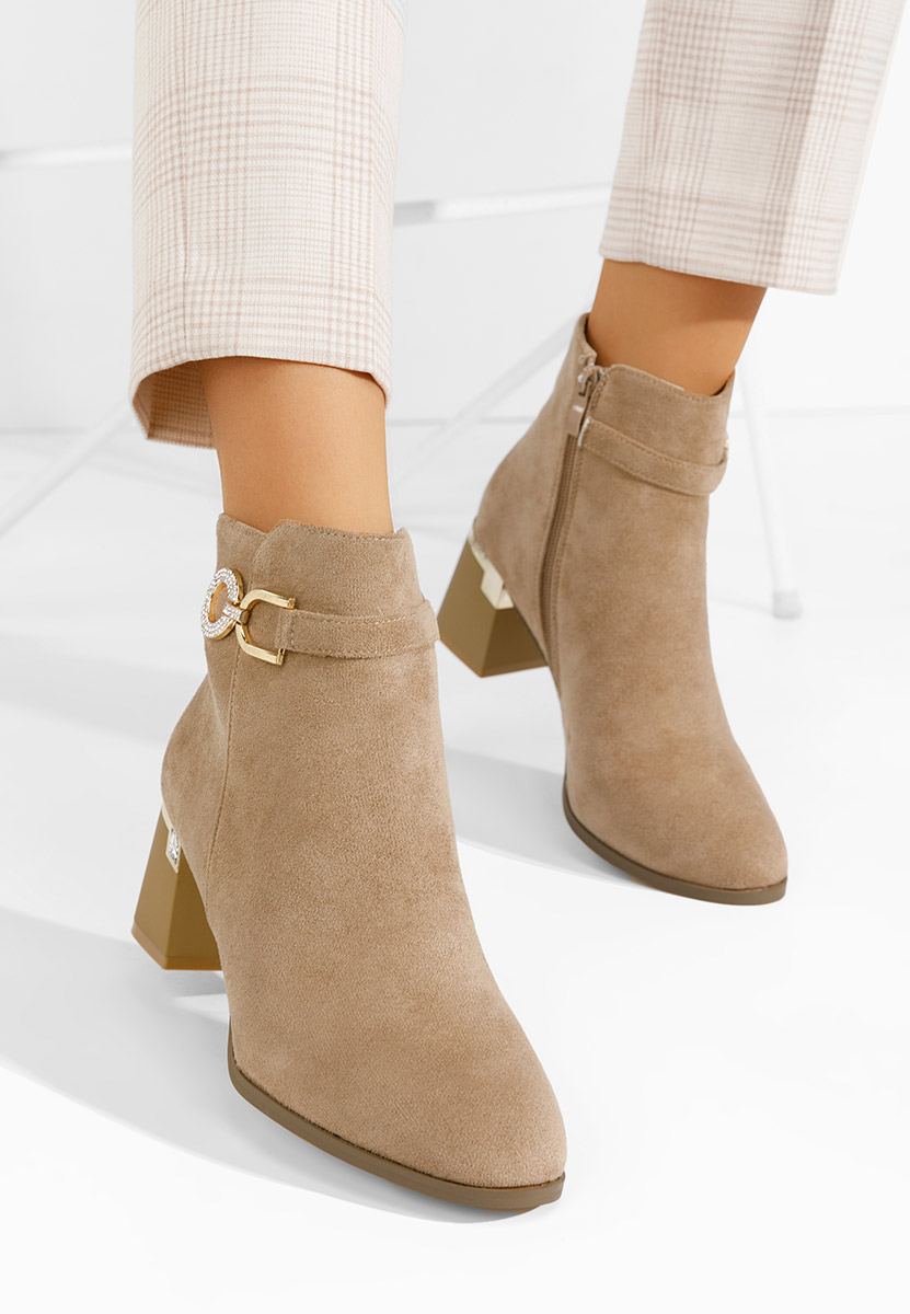 Margie v2 khaki elegáns női bokacsizma