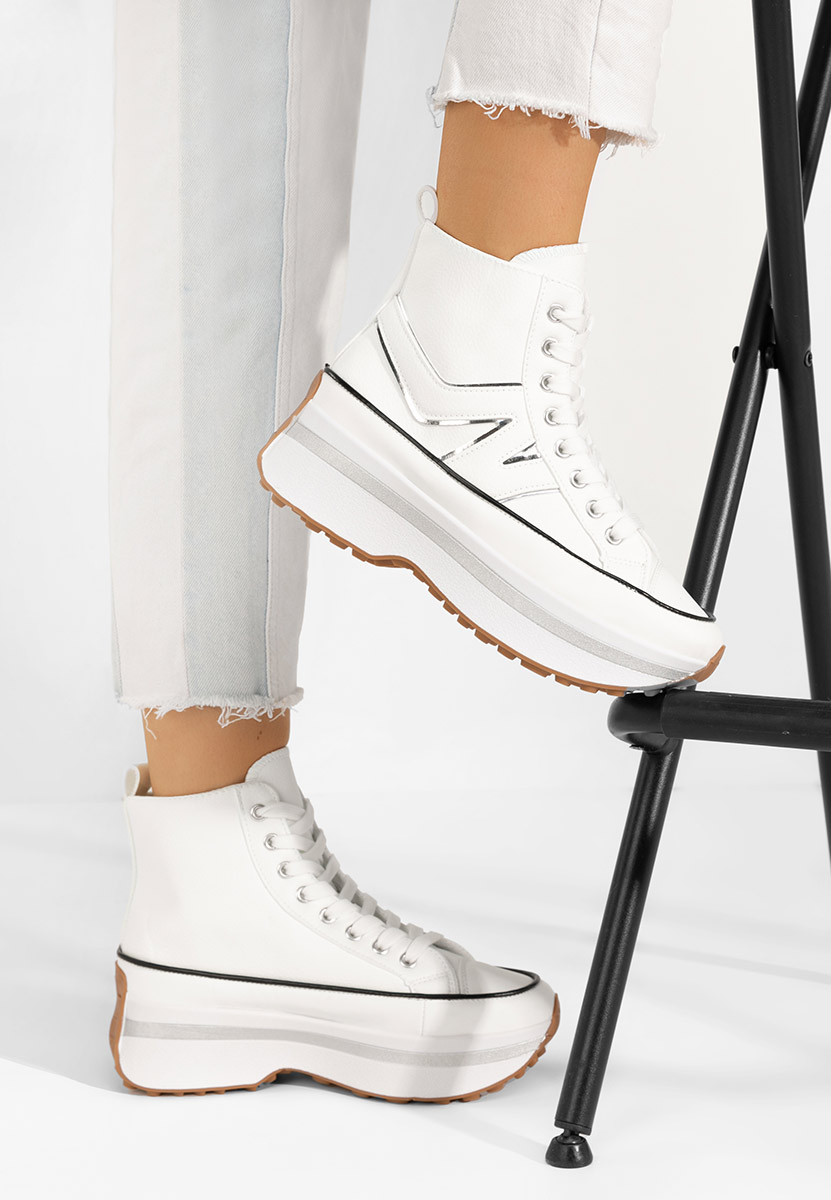 Kathie fehér telitalpú platform sneaker